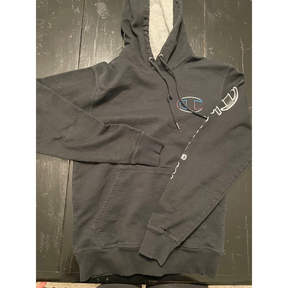 Champion Authentic Athleticwear Black Hoodie Sweatshirt Men's Size S